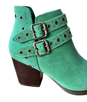 Elsa Leather Ankle Boot in Teal (DS) NM