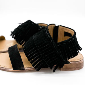 Fringe Star Sandal in Black ( DS) NM