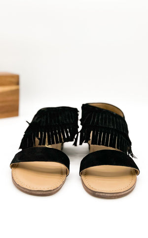 Fringe Star Sandal in Black ( DS) NM