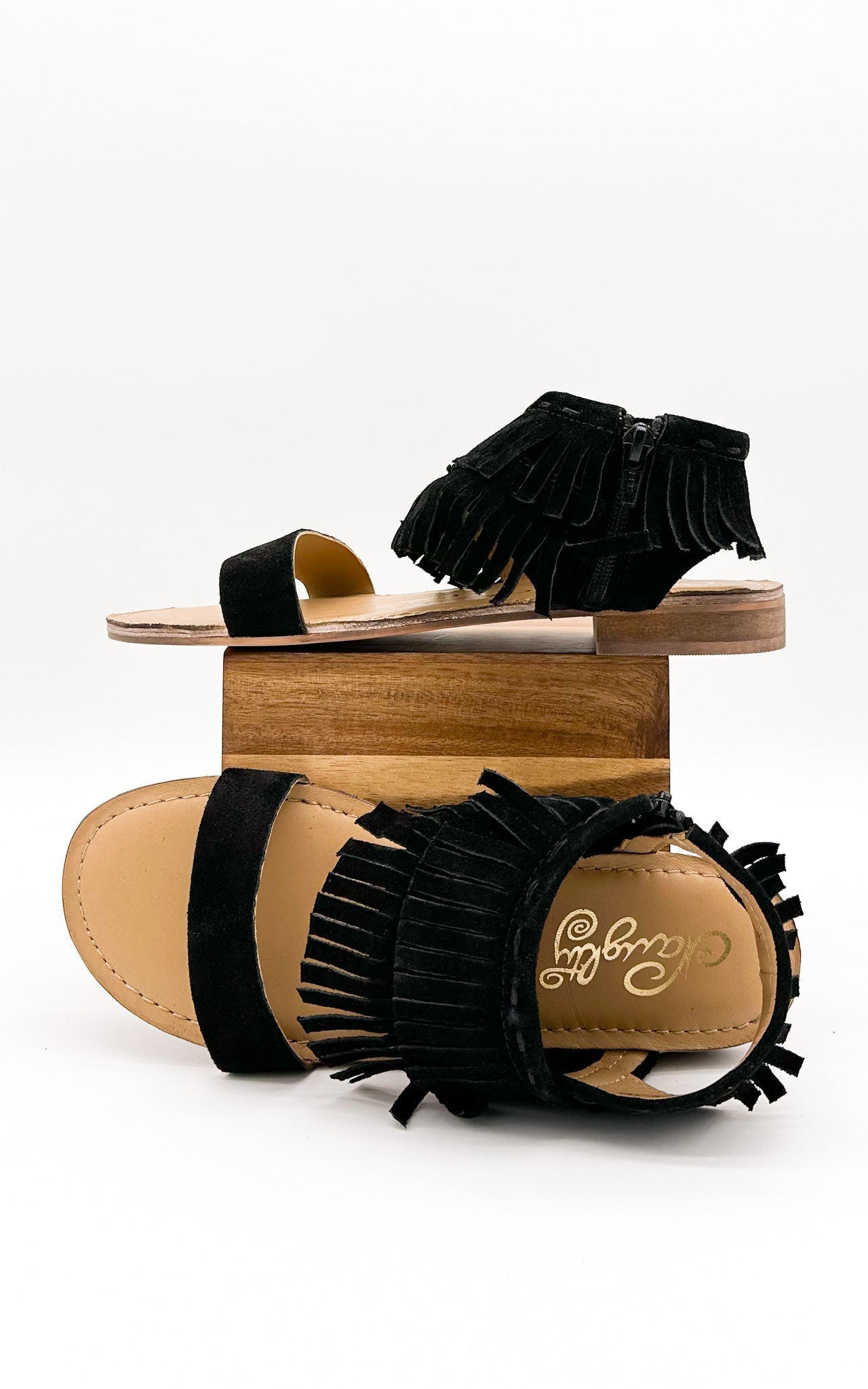 Fringe Star Sandal in Black ( DS) NM