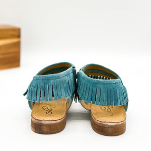 Fringe Star Sandal in Teal (DS) NM