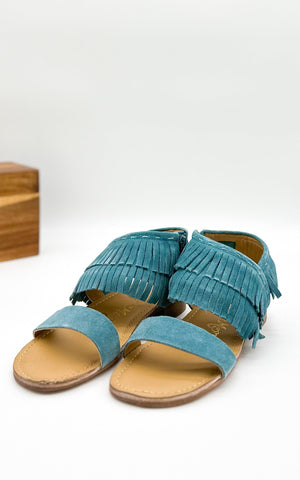 Fringe Star Sandal in Teal (DS) NM