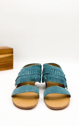 Fringe Star Sandal in Teal (DS) NM