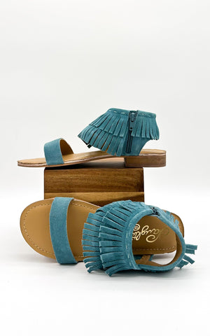 Fringe Star Sandal in Teal (DS) NM