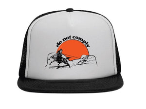 Do Not Comply Black/White Snap Back Trucker Hat