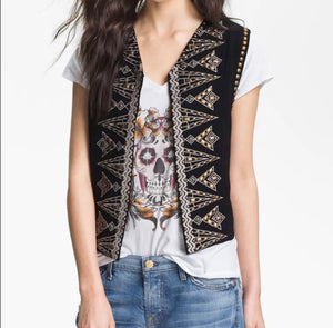 Vintage Pure Sugar Beaded Embroidered Vest ~ Size S/M ~ Queen Bee’s Closet #1100