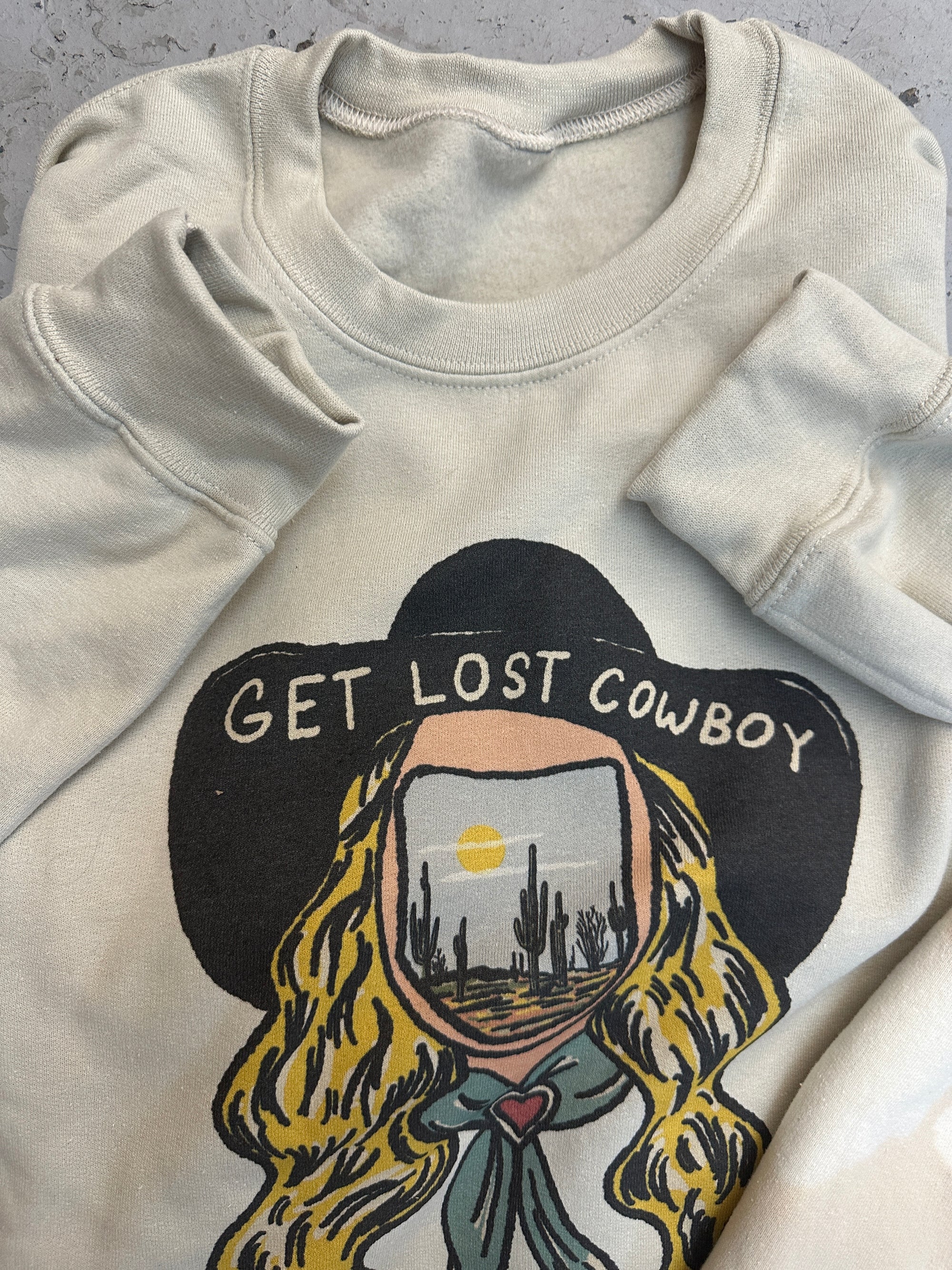 Get Lost Cowboy Graphic Sweatshirt (made 2 order) LC
