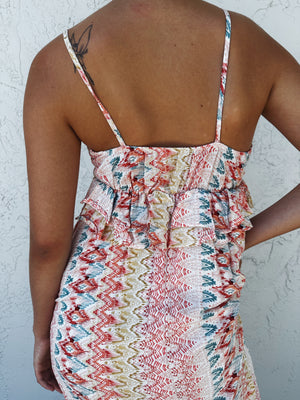 Aztec Print Summer Midi Dress ~ SAMPLE SALE