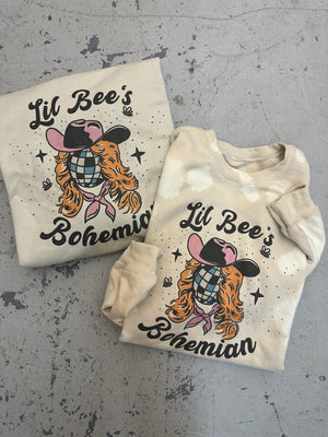 Lil Bee's Bohemian Disco Cowgirl Logo Graphic Sweatshirt (made 2 order) LC