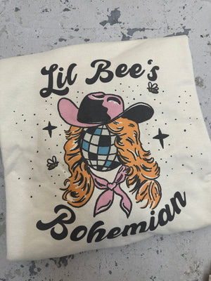 Lil Bee's Bohemian Disco Cowgirl Logo Graphic Sweatshirt (made 2 order) LC