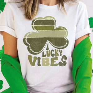 Lucky Vibes Graphic Tee Or Sweatshirt (made 2 order) LC