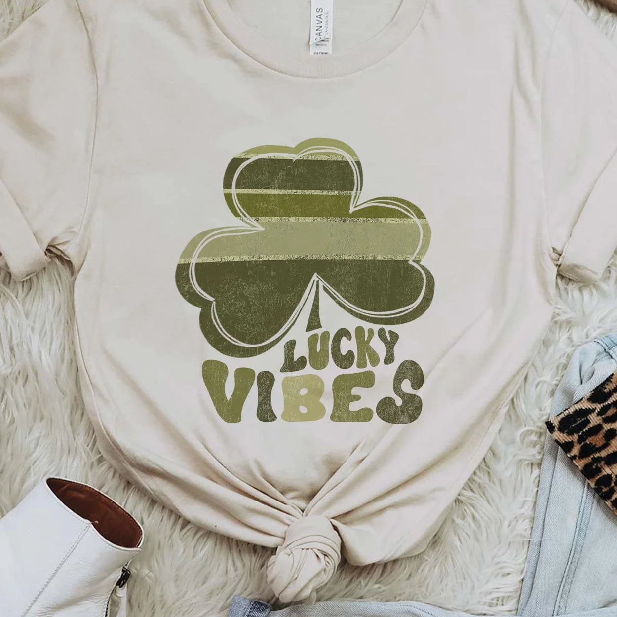 Lucky Vibes Graphic Tee Or Sweatshirt (made 2 order) LC