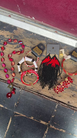 Lady In Red Drops of Jupiter Jewelry Set