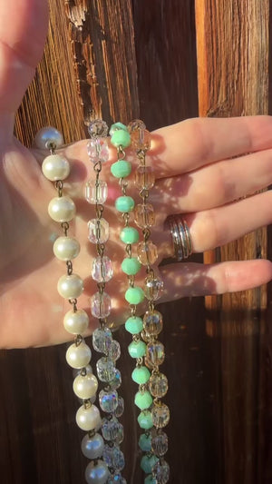 Mercury Rising Faceted Crystal Toggle Lariat Necklace