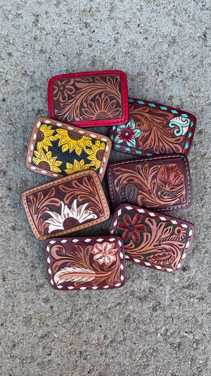 Saddle Soul Tooled Leather Belt Buckle