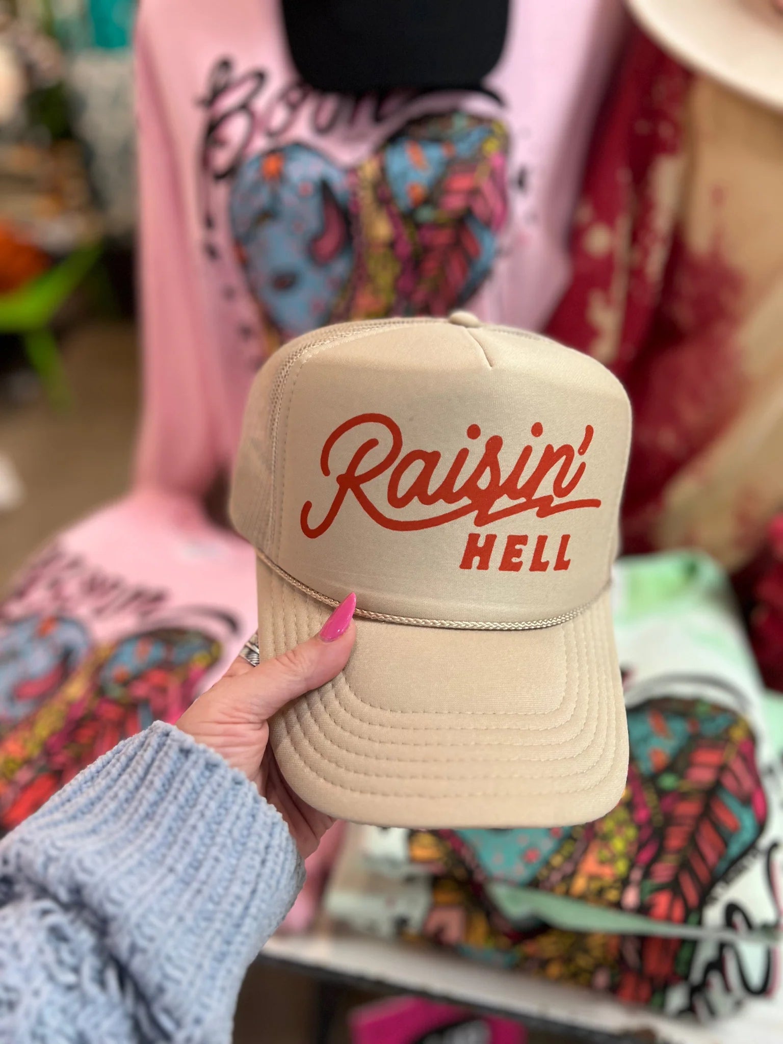 NEW! Raisin Hell UPCYCLING trucker hat Raisin main image 4