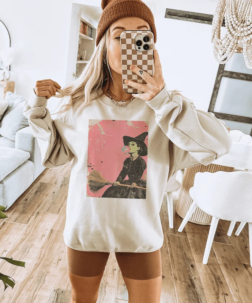 Resting Witch Face Disco Pop Halloween - Cream Tees and Sweatshirts (made 2 order) LC