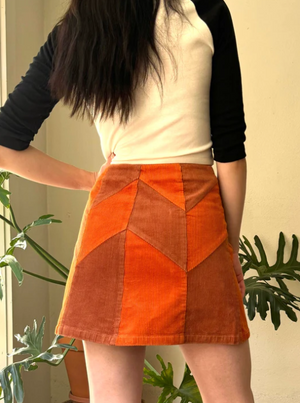 Classic Rock Couture ~ Cinnamon Girl Corduroy Mini Skirt ~ PREORDER 12/31