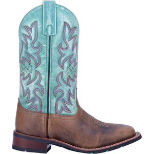 Anita Brown/Turquoise Leather Embroidered Boots (DS)