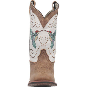 Brilliant Tan Hummingbird Studded Leather Boots (DS)