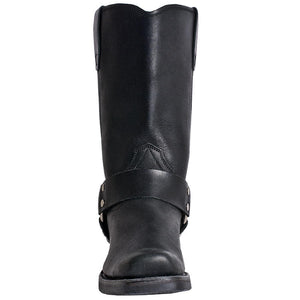 Molly Black Leather Antique Buckle Boots (DS) ~ BACKORDER 6/26/24