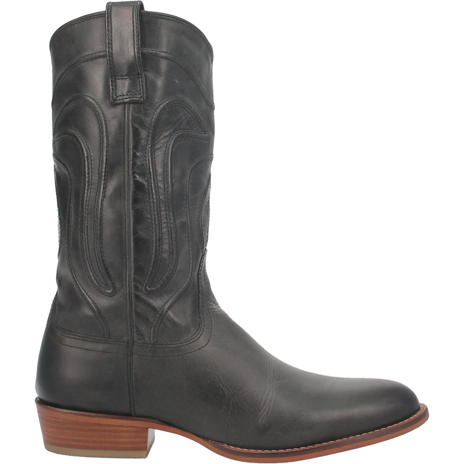 Montana Dan Post Mens Montana Almond Toe Boot BLACK (DS)