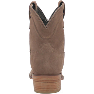 Tumbleweed Sandy Tan Suede V Cut Front Ankle Booties (DS)