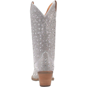 Silver Dollar Bling Silver Leather Boots (DS) ~ PREORDER 5/30