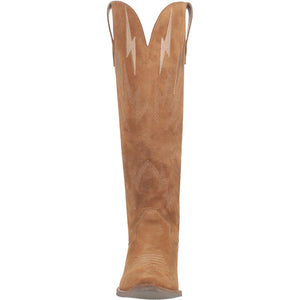 Thunder Road Camel Suede Lightning Bolt Leather Boots (DS) ~ BACKORDER 11/1