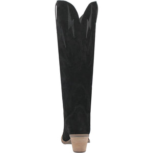 Thunder Road Black Suede Lightning Bolt Leather Boots (DS)