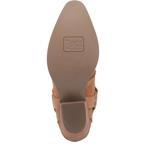 Gummy Bear Camel Suede Leather Booties w/ Embroidered Designs (DS)