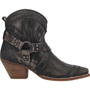Gummy Bear Black Leather Booties w/ Embroidered Designs ~ Size 10 ~ SAMPLE SALE