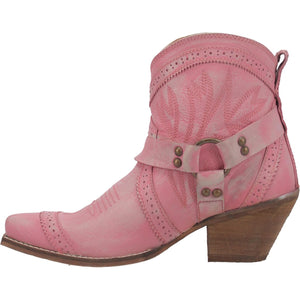 Gummy Bear Pink Leather Western Stitched Harness Booties ~ Size 10 ~ SAMPLE SALE