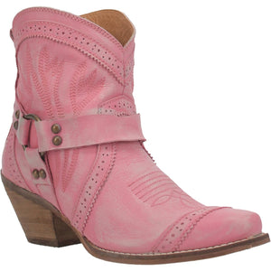 Gummy Bear Pink Leather Western Stitched Harness Booties ~ Size 10 ~ SAMPLE SALE