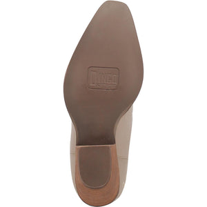 Primrose Sand Leather Boots w/ Stitched Floral Designs (DS)