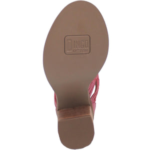 Jeezy Fuchsia Braided Leather Open Toe Heels (DS)