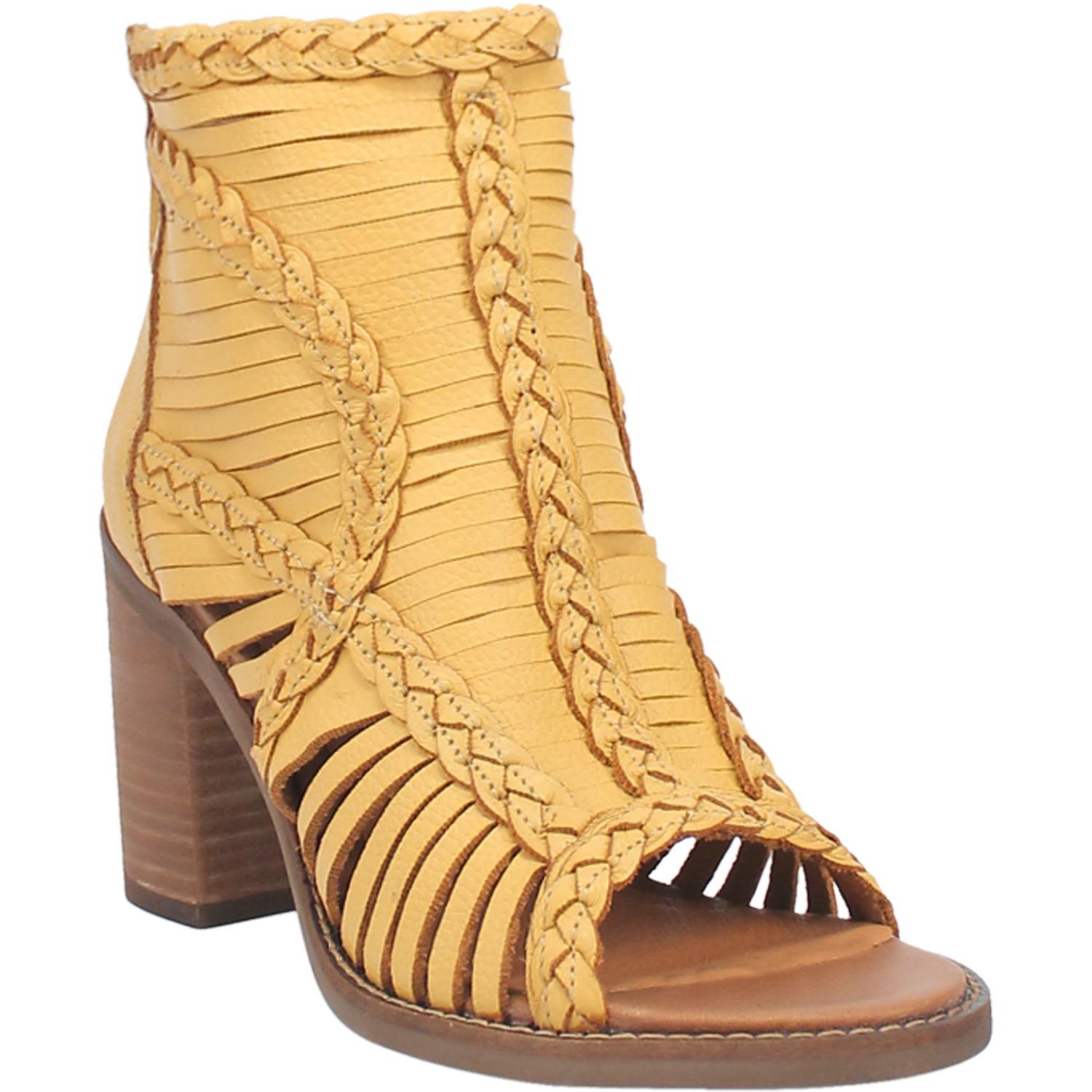 Yellow open toe on sale booties