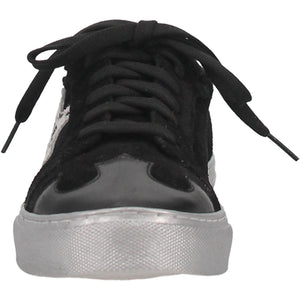 PlayDate Black Suede Leather Lo-Top Sneakers W/ Star Design (DS)