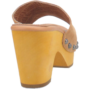Beechwood Suede Leather Studded Platform Clogs ~ TAN SUEDE (DS) DP