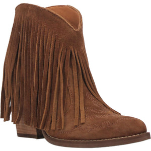 Tangles Camel Leather Boots w/ Fringe (DS)