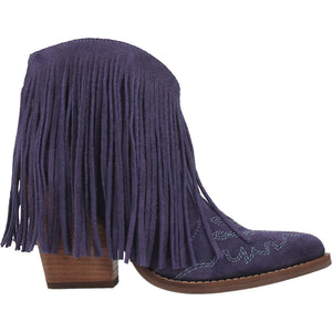 Tangles Plum Leather Boots w/ Fringe (DS)