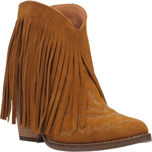 Tangles Mustard Leather Boots w/ Fringe (DS)