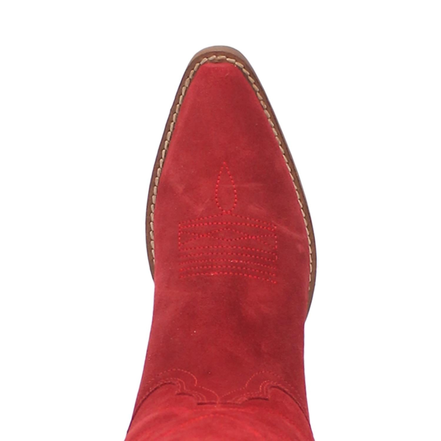 Homeward Bound Red Suede Boots (DS) - Lil Bee's Bohemian