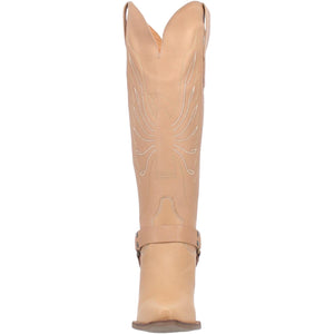 Heavens To Betsy Thunderbird Embroidered Natural Leather Harness Knee High Boots (DS)