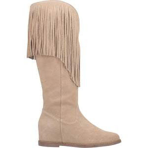 Hassie Sand Suede Fringe Boots (DS)