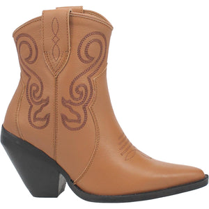 Pretty N' Prissy Camel Leather Booties (DS)