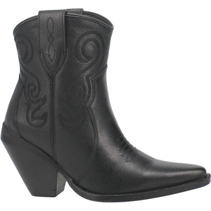 Pretty N' Prissy Black Leather Booties (DS)