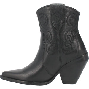 Pretty N' Prissy Black Leather Booties (DS)