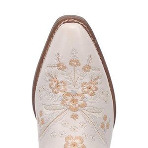 Wildflower White Embroidered Floral Leather Mules (DS) ~ PREORDER 3/15
