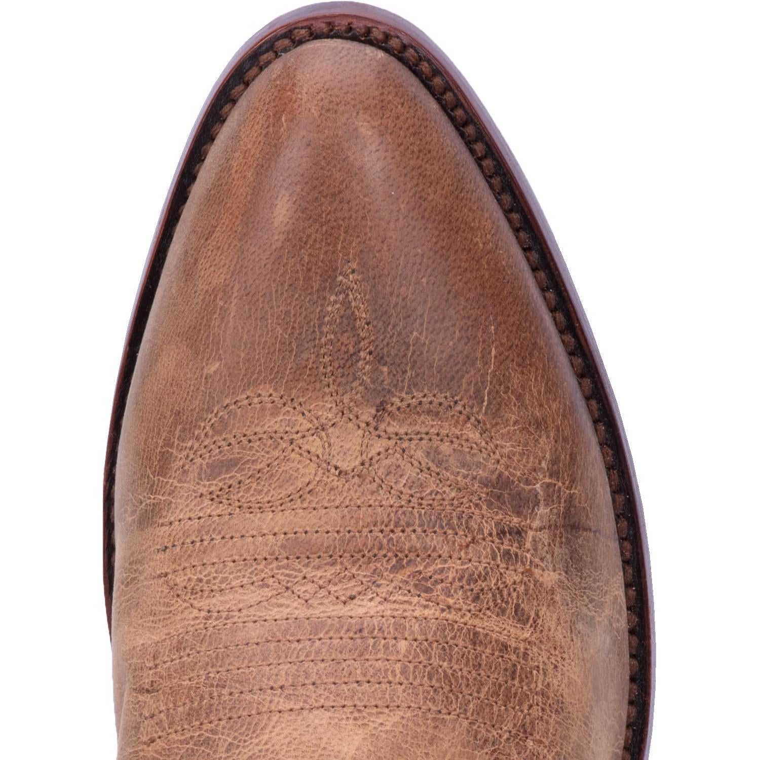 Dan Post Men's Stanley Tan Distressed Basketweave Square Toe Cowboy Boots DP4903 8.5D